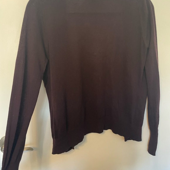 Banana Republic Plum Cotton/Silk Blend Cardigan with Buttons - Picture 2 of 5